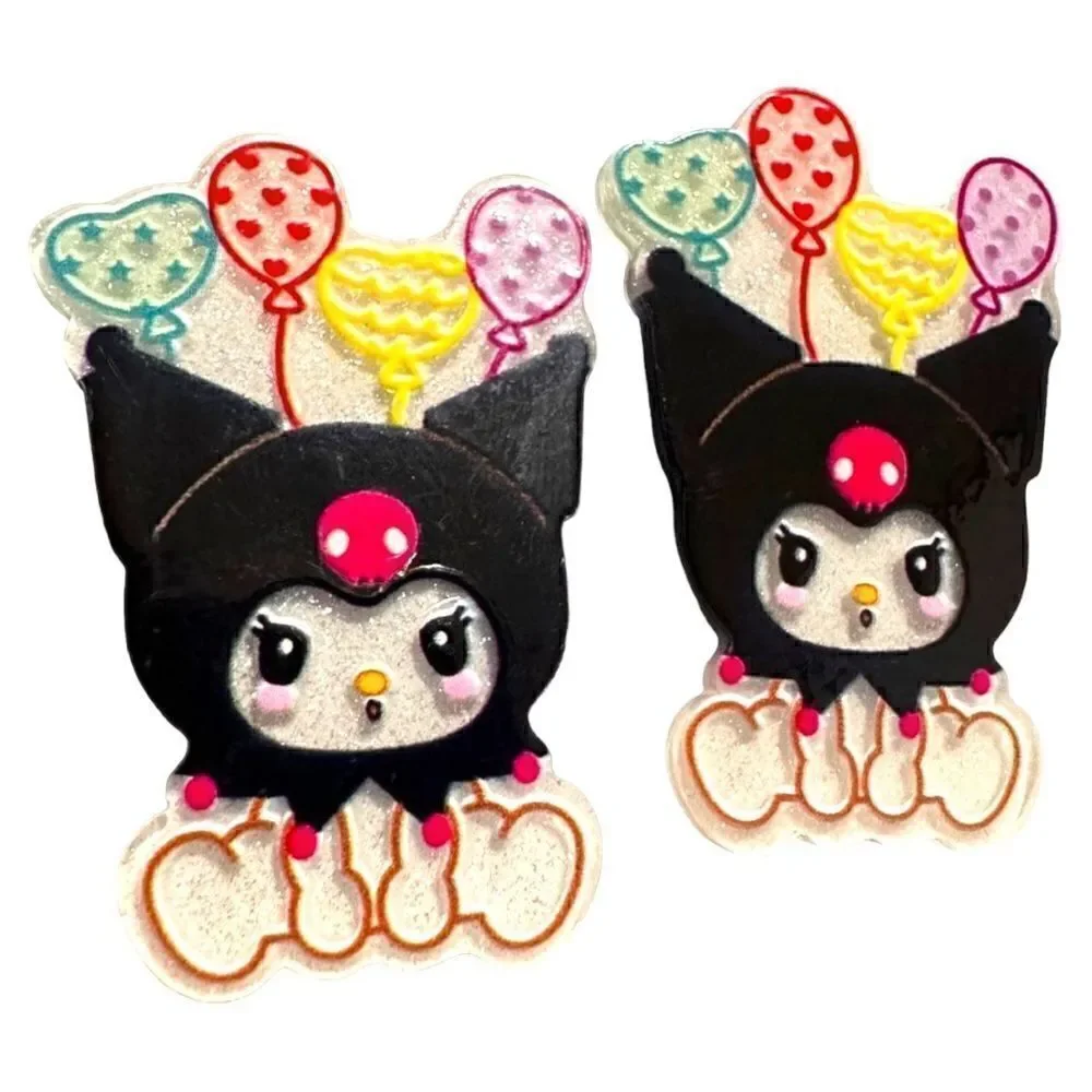 Gothic Sanrio Kuromi 2pcs Hair Accessories Hair Clip's adorable & sp… New